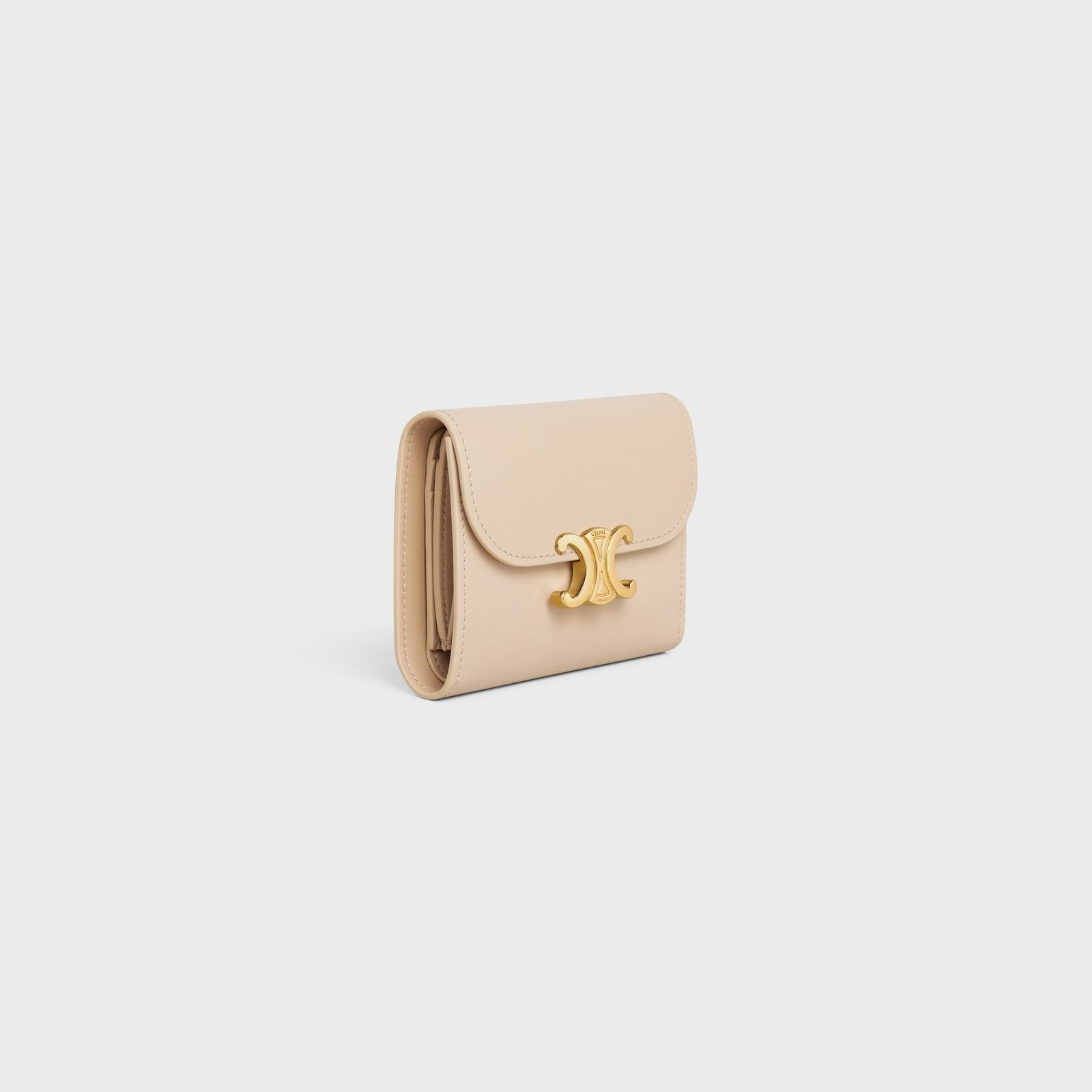 SMALL FLAP WALLER TRIOMPHE IN SHINY CALFSKIN NUDE - Image 2