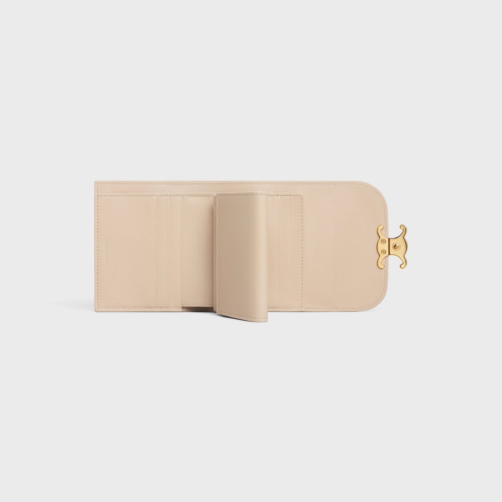 SMALL FLAP WALLER TRIOMPHE IN SHINY CALFSKIN NUDE - Image 4