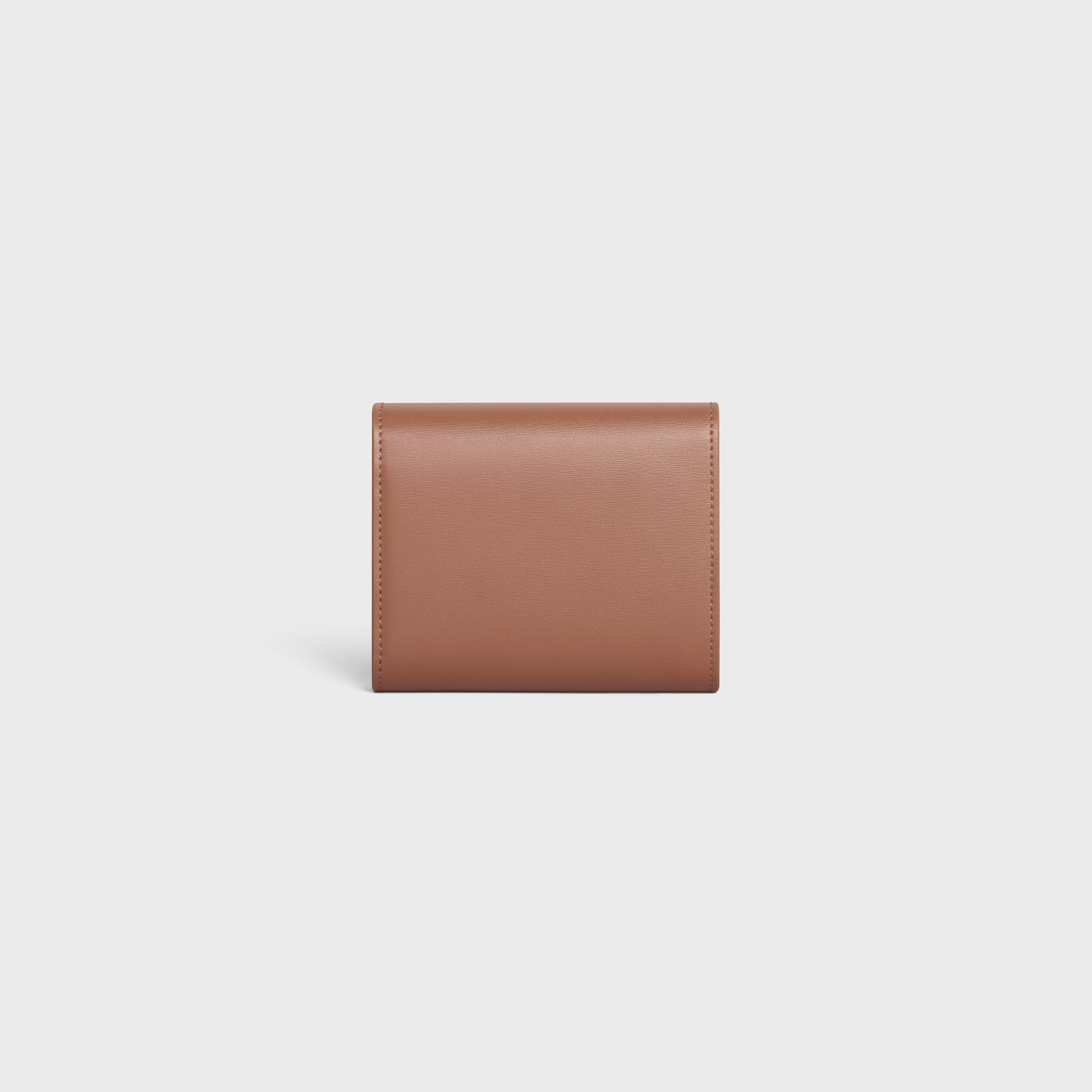 SMALL FLAP WALLER TRIOMPHE IN SHINY CALFSKIN BRONZE - Image 3