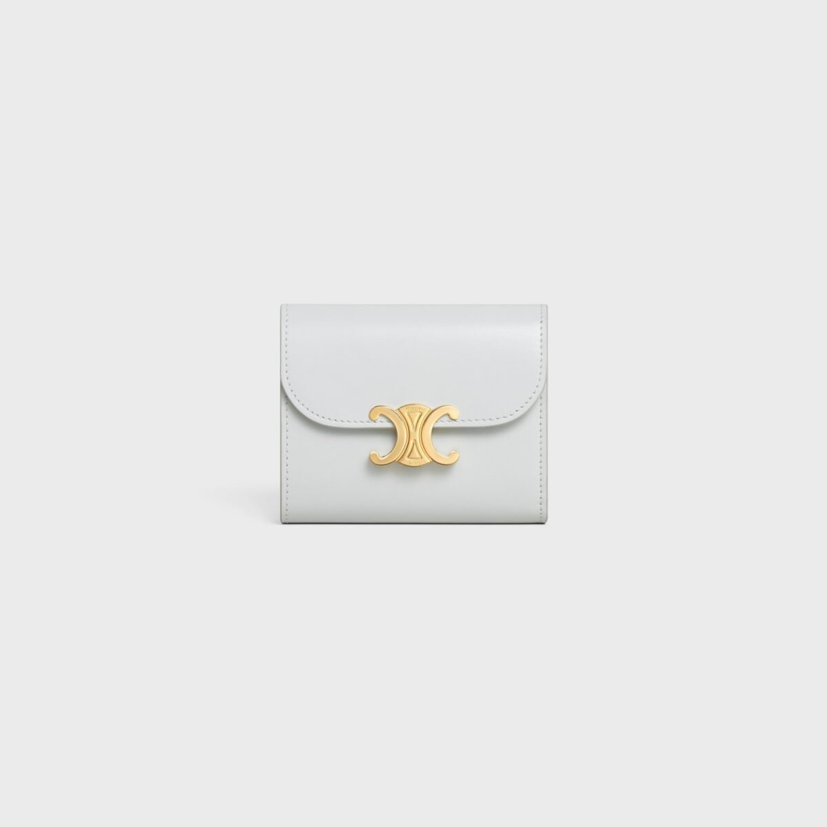 SMALL FLAP WALLER TRIOMPHE IN SHINY CALFSKIN MOON