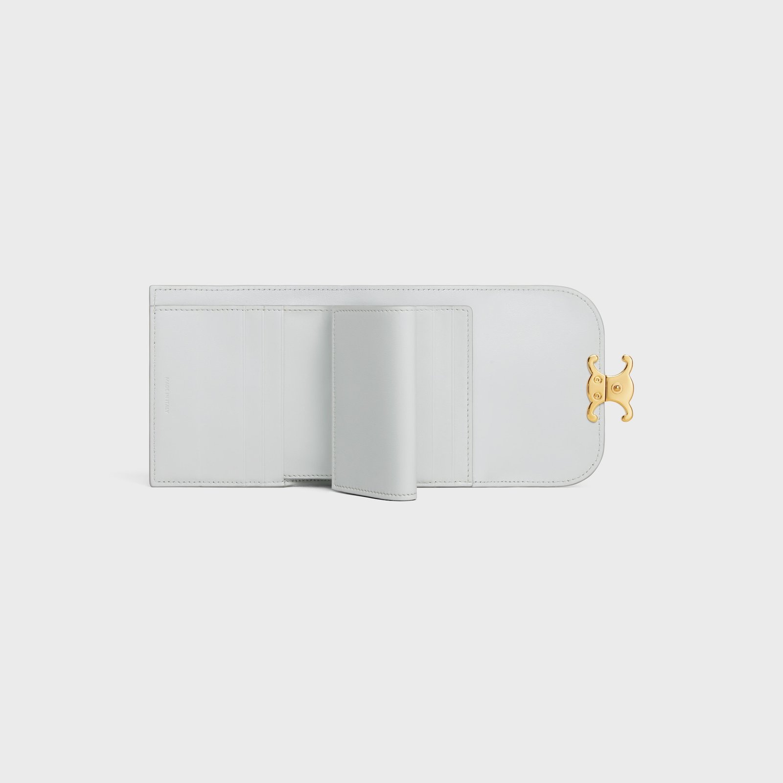 SMALL FLAP WALLER TRIOMPHE IN SHINY CALFSKIN MOON - Image 4