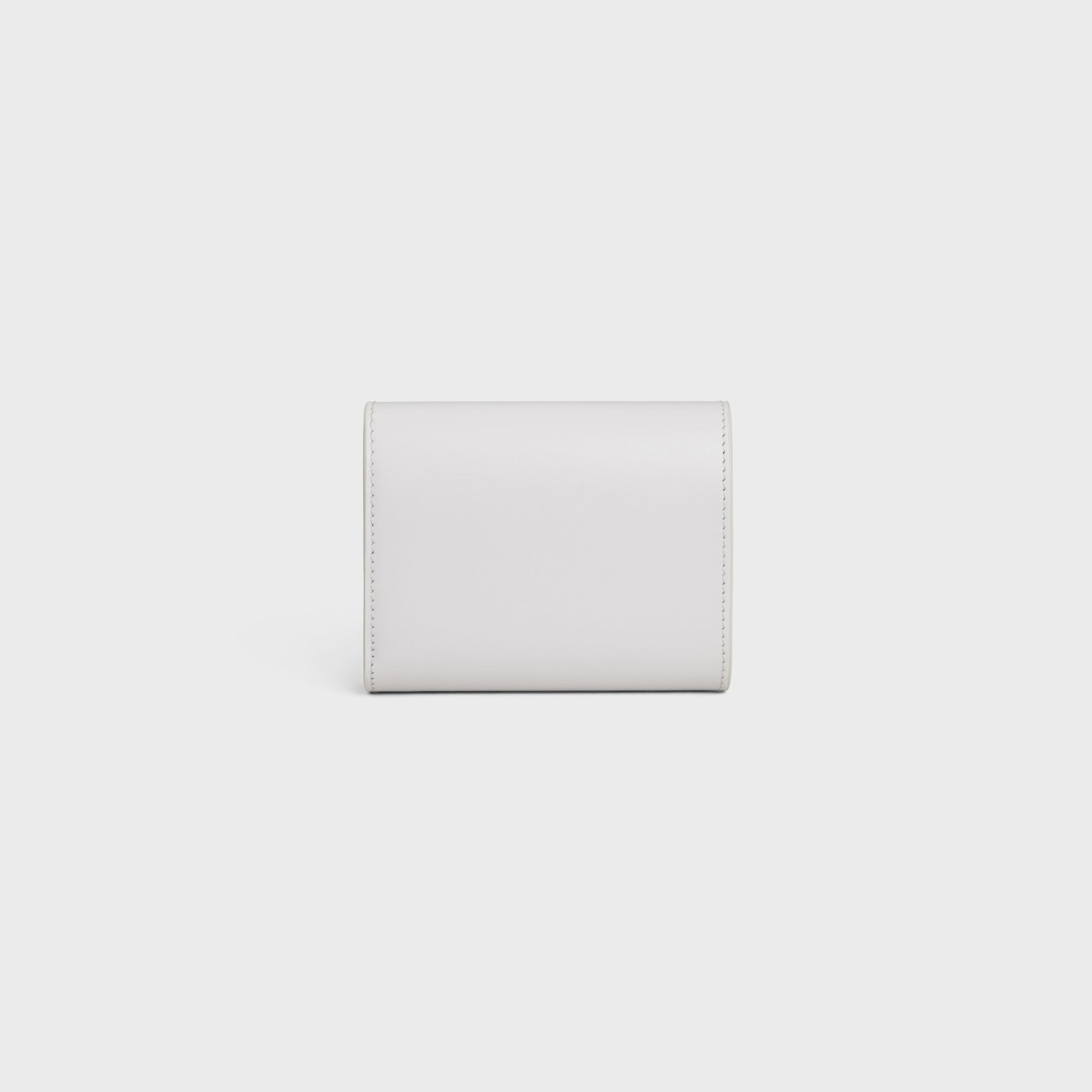 SMALL FLAP WALLER TRIOMPHE IN SHINY CALFSKIN CLOUDY GREY - Image 3