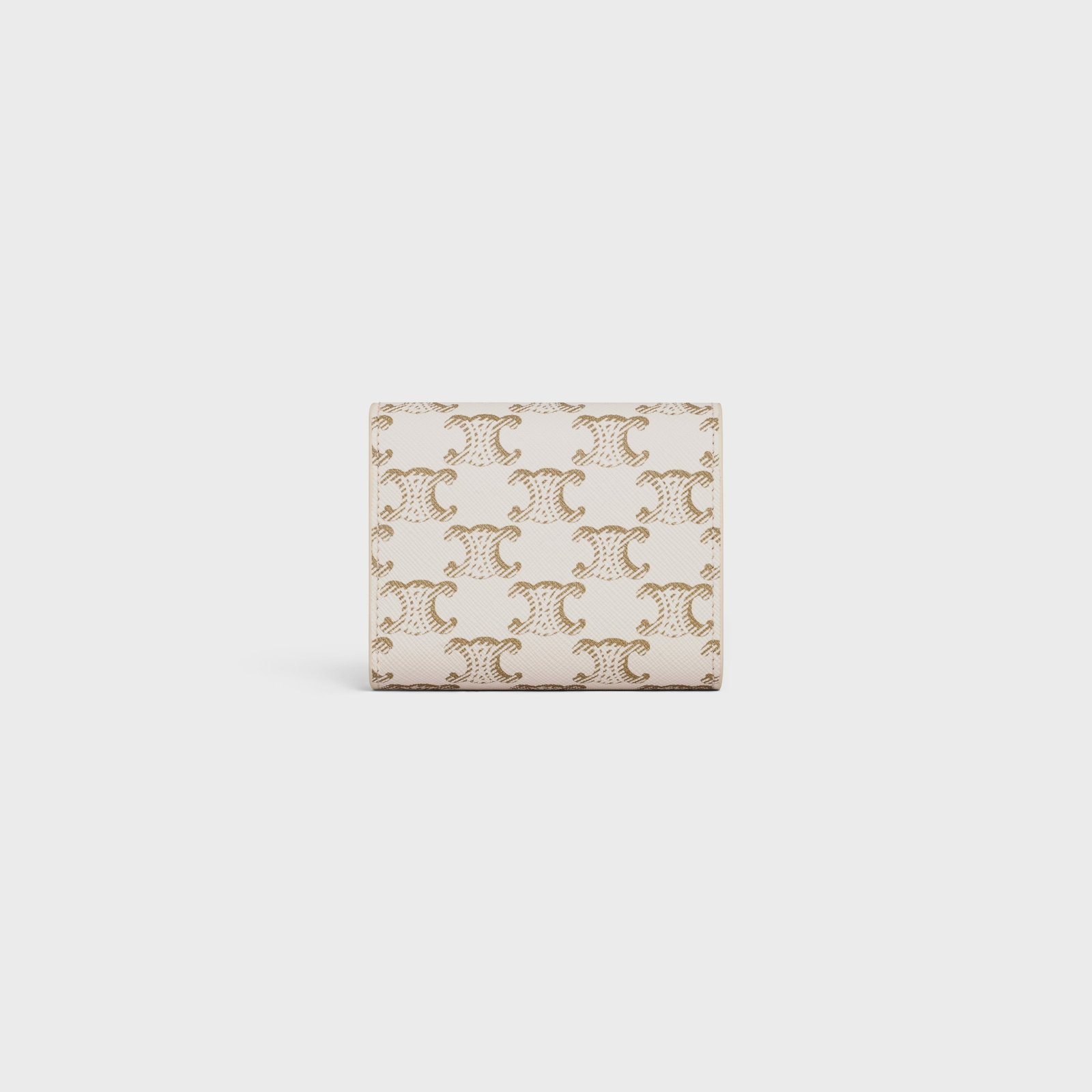 SMALL FLAP WALLET TRIOMPHE IN TRIOMPHE CANVAS TAN - Image 3