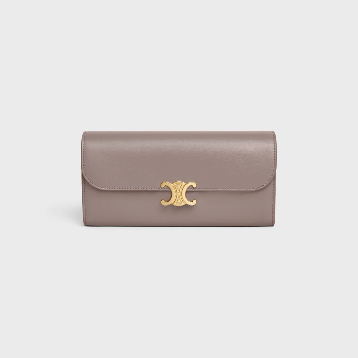 LARGE WALLET TRIOMPHE IN SHINY CALFSKIN PEBBLE