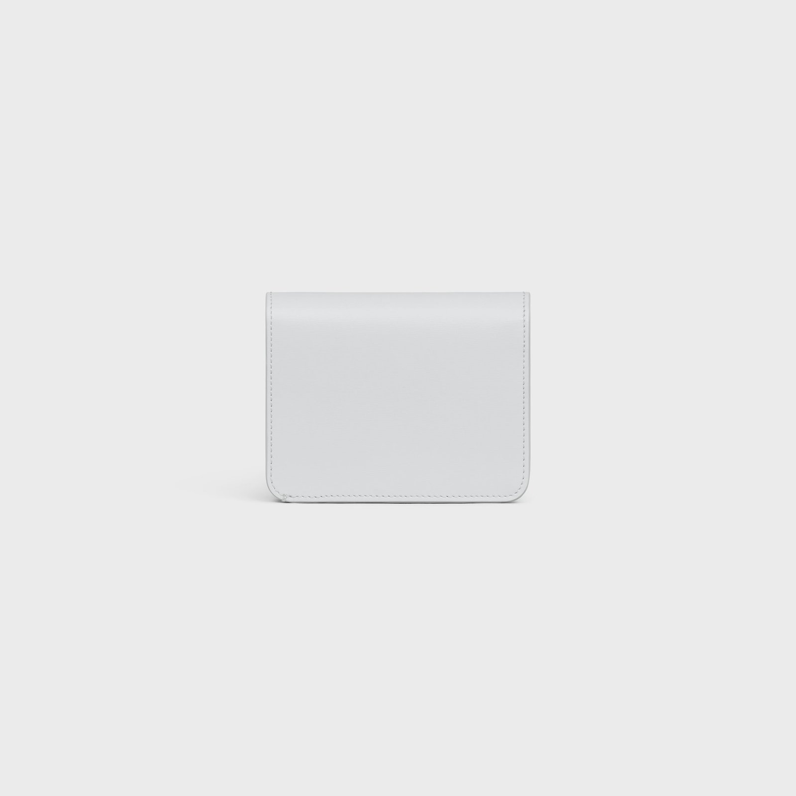TRIOMPHE COMPACT WALLET IN SHINY CALFSKIN MOON - Image 3