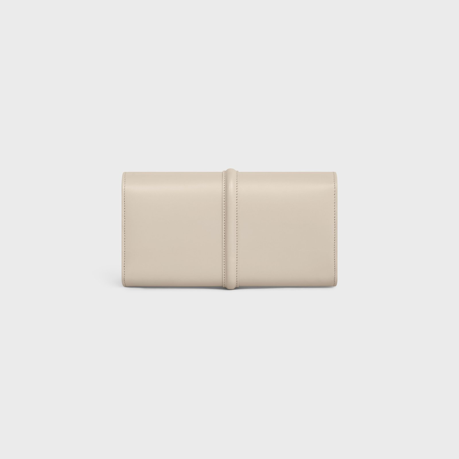 LARGE WALLET 16 IN SATINATED CALFSKIN LIGHT STONE - Image 3