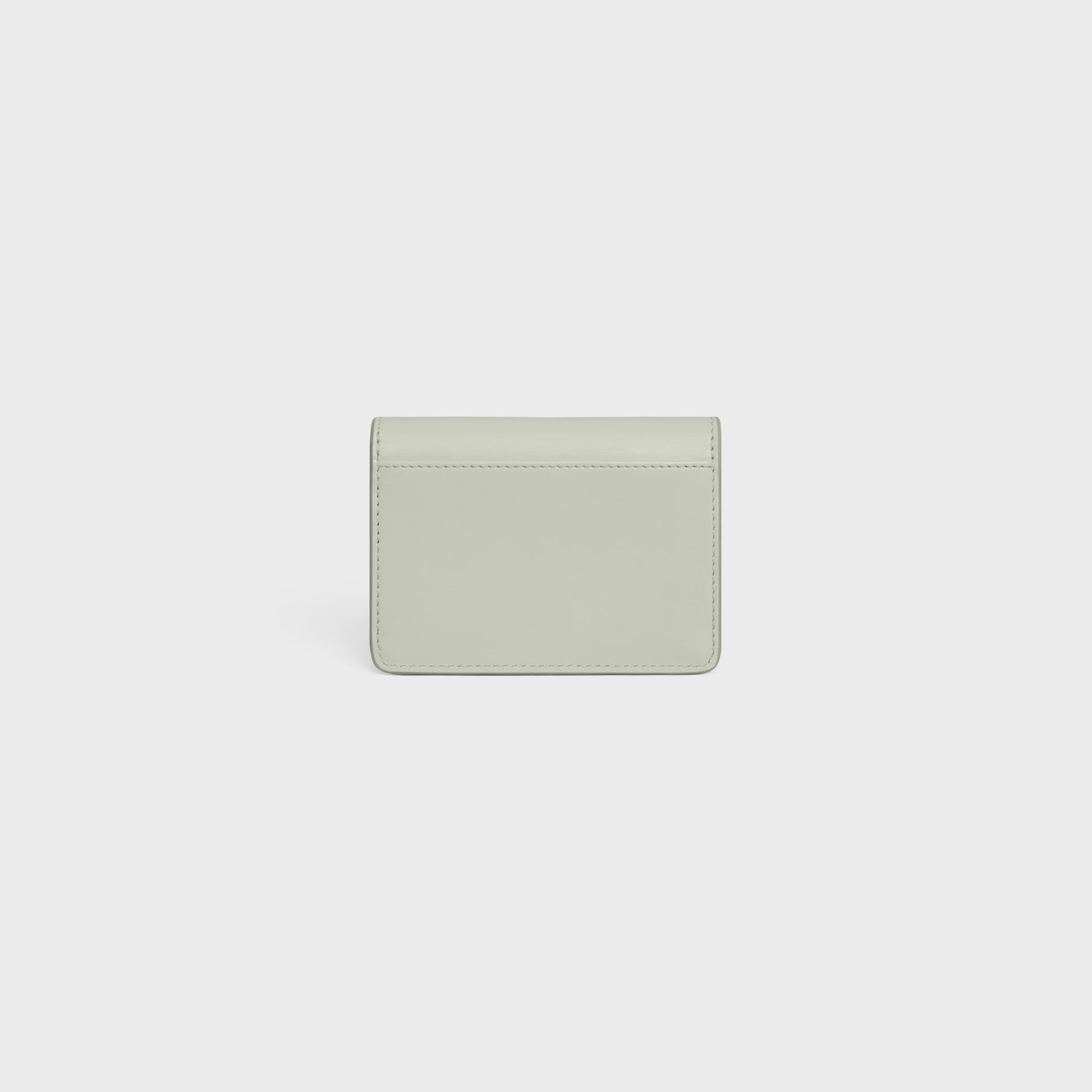 CARD HOLDER WITH FLAP TRIOMPHE IN SHINY CALFSKIN LIGHT CLAY - Image 3