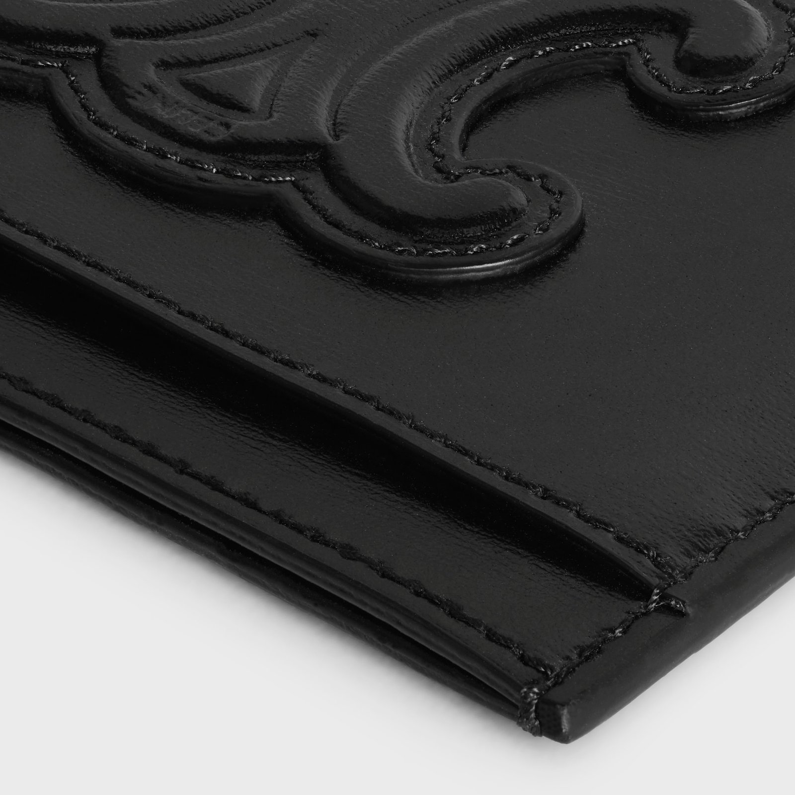 CARD HOLDER CUIR TRIOMPHE IN SHINY CALFSKIN BLACK - Image 4